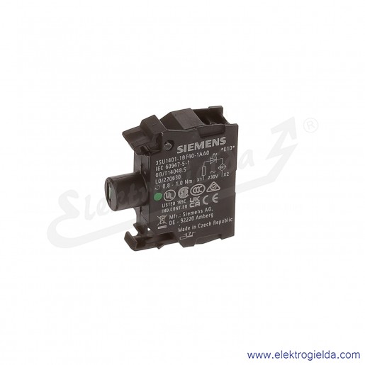 Blok LED 3SU1401-1BF40-1AA0   ZIELONY  230 V AC, 