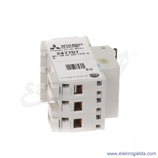Wyłącznik instalacyjny BH-D6, 3P, 32A, TYP B