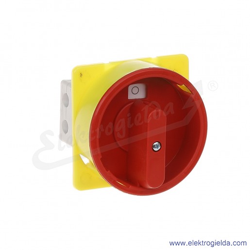 Łącznik krzywkowy pulpit/kłódka S16JU1101 A6R 16A 0-1 1P IP40 żółto-czerwony