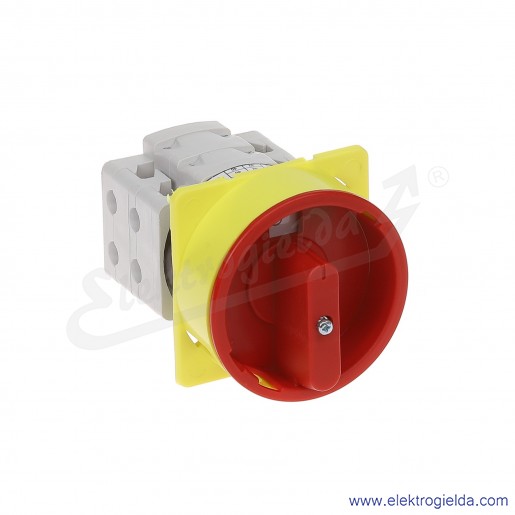 Łącznik krzywkowy pulpit/kłódka S40JU1103 A6R 40A 0-1 3P IP40 żółto-czerwony