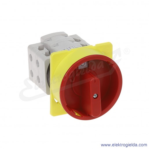 Łącznik krzywkowy pulpit/kłódka S32JU1103 A6R 32A 0-1 3P IP40 żółto-czerwony