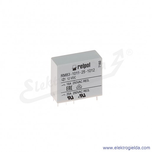 Przekaźnik miniaturowy RM83-1011-25-1012 1P 12VDC do obwodów drukowanych i gniazd