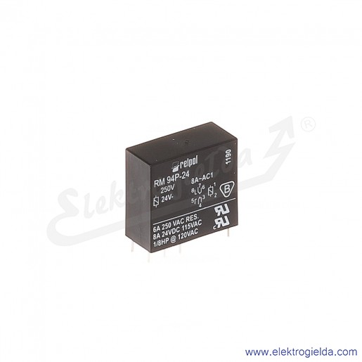 Przekaźnik miniaturowy RM94-1012-25-1024 2P 24VDC do gniazd i obwodów drukowanych