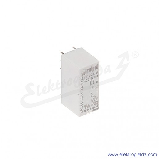 Przekaźnik miniaturowy RM85-2011-35-5230 1P 230VAC do gniazd i obwodów drukowanych
