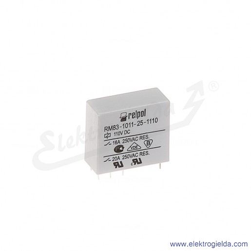 Przekaźnik miniaturowy RM83-1011-25-1110 1P 110VDC do obwodów drukowanych i gniazd