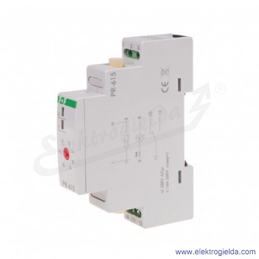 Przekaźnik prądowy PR-615, priorytetowy, 230VAC, 1NO1NC, 4-30A, Montaż DIN