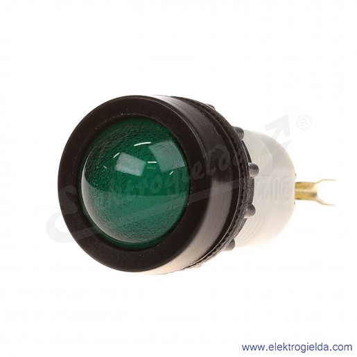 Lampka sygnalizacyjna D22Sz 24-230V AC/DC zielona z przyłączami wsuwkowymi 