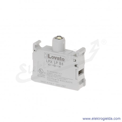 Moduł LED LPX LPB8 biały 12-30VAC/DC światło ciągłe, pod przycisk