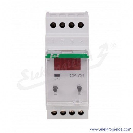 Przekaźnik kontroli napięcia CP-721 jednofazowy, programowalny z LCD, 150-450VAC, 2x8A