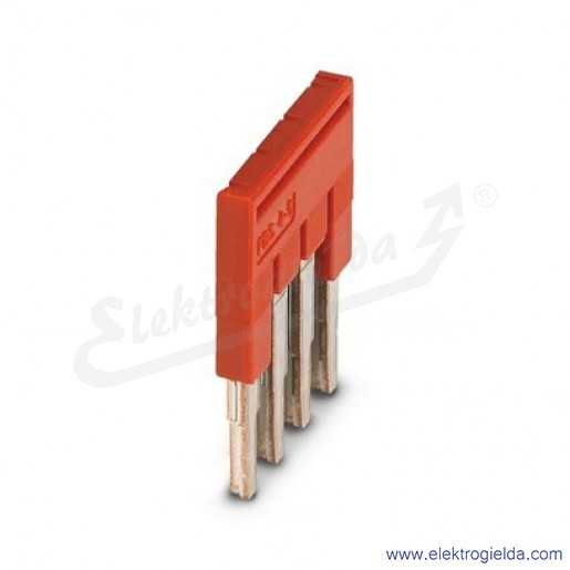 Mostek wtykowy 3030187, FBS 4-5, czerwony, 5.2mm