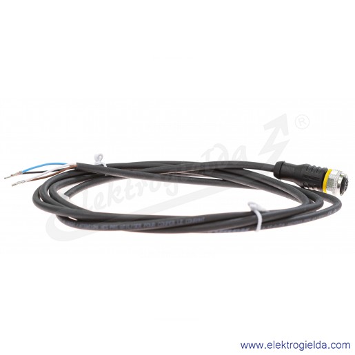 Kabel z gniazdem 6625503 RKC4.4T-2/TXL przewód PUR, 4-żyłowy, 2m, złącze M12, żeńskie, proste