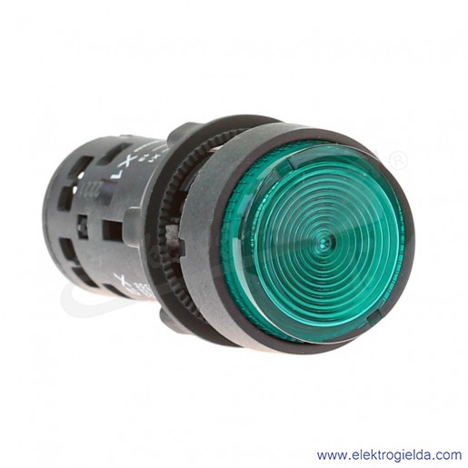 XB7NW33M1 Przycisk wystający zielony samopowrotny bez oznaczenia LED 230V