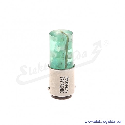 Żarówka LG-S-BA15D-24AC/DC zielony LED 24VAC/DC