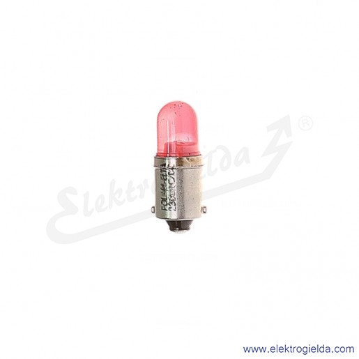 Żarówka LR-BA9S-230AC/DC czerwony LED 230VAC/DC