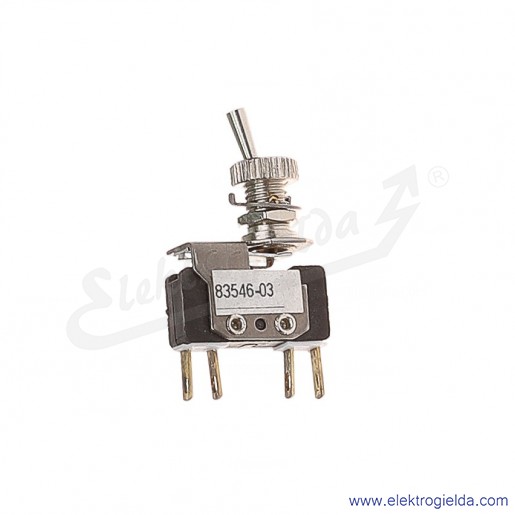 Łącznik miniaturowy 83-546-03 z napędem ręcznym 0-1 1Z+1R złocony