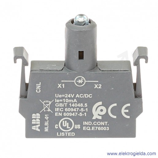 Blok oświetleniowy 1SFA611621R1014, MLBL-01L, 24VAC/DC, niebieski, czołowy