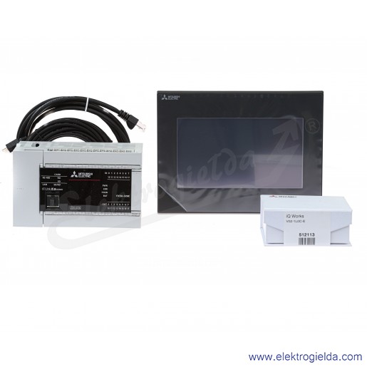 Sterownik PLC 314333, FX5U-32MT/DSS FX5U, 16 wejść, 16 wyjść tranzystorowych, 3x Analog, Eth RS-485, +GS2107-WTBD, Starterkit 8