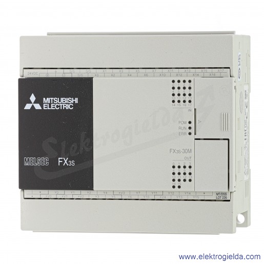 Sterownik PLC 271698, FX3S-30MT/DSS FX3S 24VDC, 16 wejść, DC24V, 14 wyjść tranzystorowych