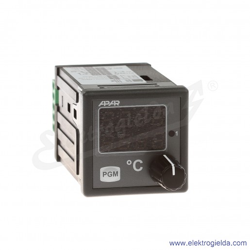 Regulator temperatury AR604/P 24...230VAC/DC cyfrowy, wyjście: 1 x przekaźnik, regulacja za pomocą pokrętła