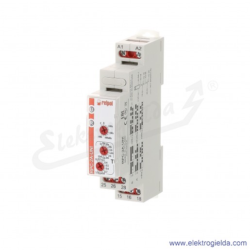 Przekaźnik czasowy wielofunkcyjny RPC-2A-UNI 2P 12..240VAC/DC, 6 funkcji