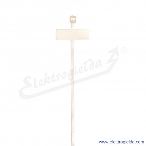 Opaska zaciskowa E01TK-01030100101, TKTO 11/3, 100mm, 100szt, trytytka, z oznacznikiem, kolor naturalny jasny