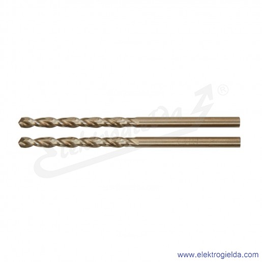 Wiertło do metalu DT4903-QZ HSS E COBALT 3.5mm, długość całkowita 70mm, 2 sztuki