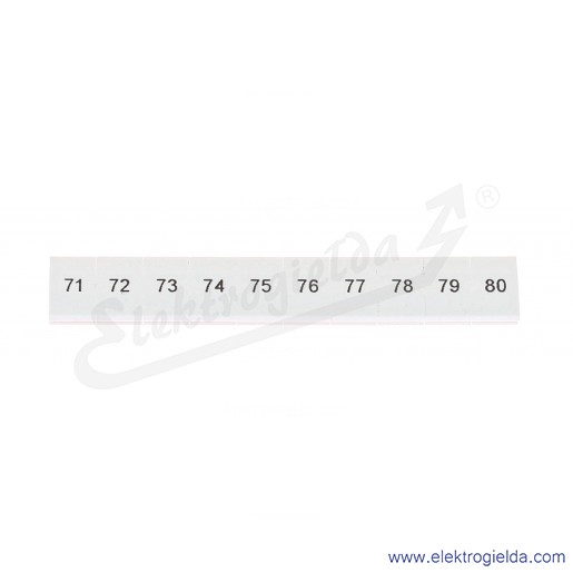 Oznacznik opisowy 1051016:0071, ZB 6, LGS: 71-80, pasek