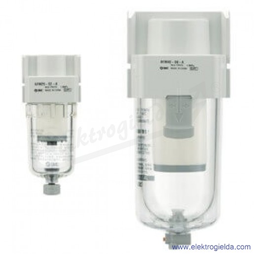 Dokładny filtr powietrza AFM30-F03D-A, 450 l/min, G3/8, 0.3 µm, usuwanie oleju 99,90%, automatyczny spust kondensatu