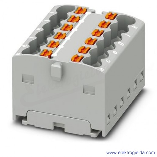 Blok rozdzielczy 3002758, PTFIX 12X1,5 GY, 12p, 1.5mm2, 17.5A, 450V