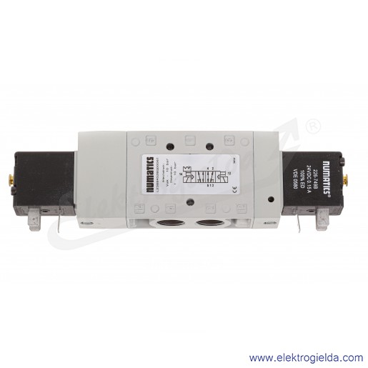 Zawór rozdzielający elektromagnetyczny L23BB452BG00061, 5/2 bistabilny, G3/8, 1-10 Bar, 1800 l/min, 24 VDC, Asco Numatics