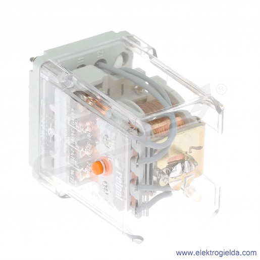 Przekaźnik elektromagnetyczny R15-2014-23-3024-KL 4P 24VAC przycisk testujący K + Dioda LED