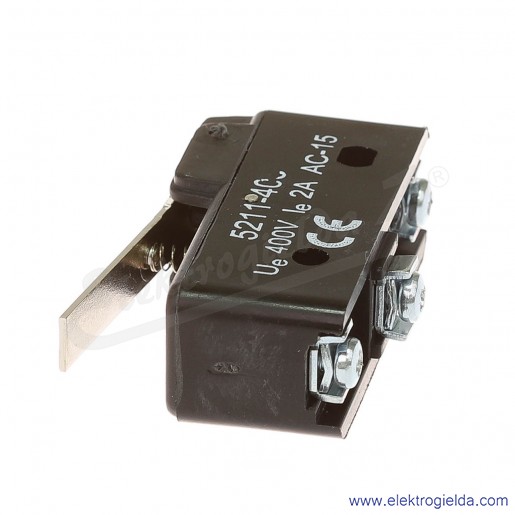 Łącznik krańcowy miniaturowy 5211-405 z dźwignią płaską, L 39,3mm