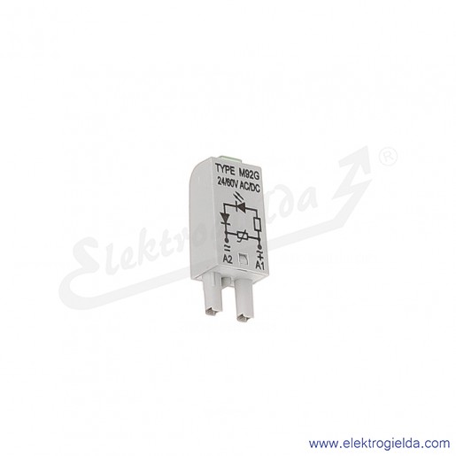 Moduł sygnalizacyjny LV M92G 24/60V AC/DC Dioda LED + warystor zielony