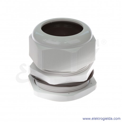 Dławnica kablowa DP-EN 50 HM szara z poliamidu, stopień ochrony IP68 w komplecie z nakrętką i płaską uszczelką