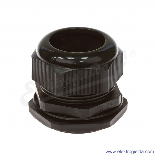 Dławnica kablowa DP-EN 25 HM szara z poliamidu, stopień ochrony IP68 w komplecie z nakrętką i płaską uszczelką