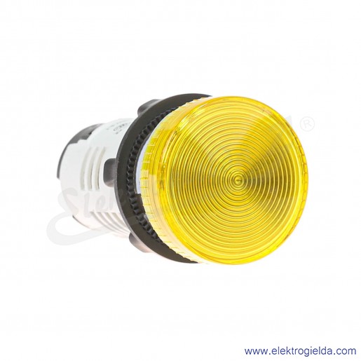 XB7EV65P Lampka sygnalizacyjna ż&oacute;łta Un 250V do źr&oacute;deł światła z bagnetem Ba9s