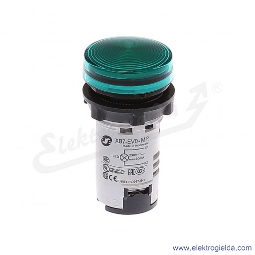 XB7EV03MP Lampka sygnalizacyjna zielona 230V AC ze zintegrowanym źródłem światła LED