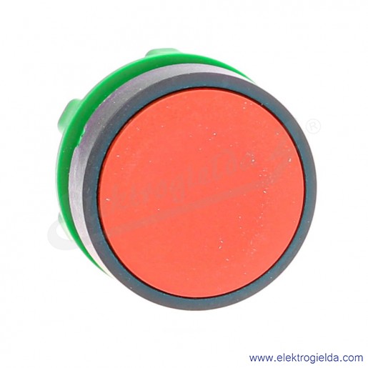 Przycisk płaski czerwony samopowrotny bez podśw. plastikowy bez oznaczenia