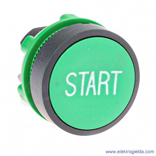 ZB5AA333 Napęd przycisku *START* biały napis na zielonym tle płaski okrągły samoczynny powr&oacute;t
