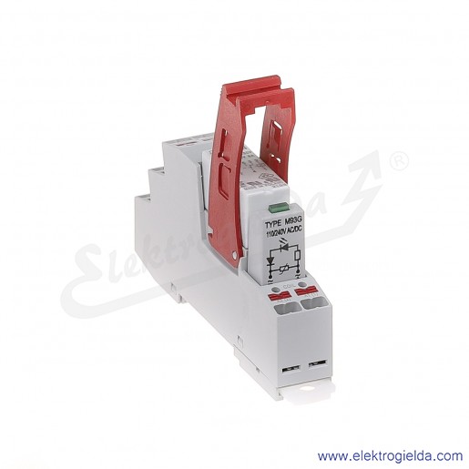 Przekaźnik interfejsowy PI84-230AC-M93G-PS-2012-0 2P 230VAC moduł LV zielony z gniazdem GZP80 PUSH-IN