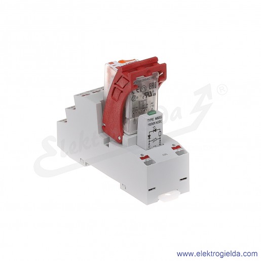 Przekaźnik interfejsowy PIR2-230VAC-M93G-PS-2012 2P 230VAC moduł LV zielony z gniazdem GZP4 PUSH-IN