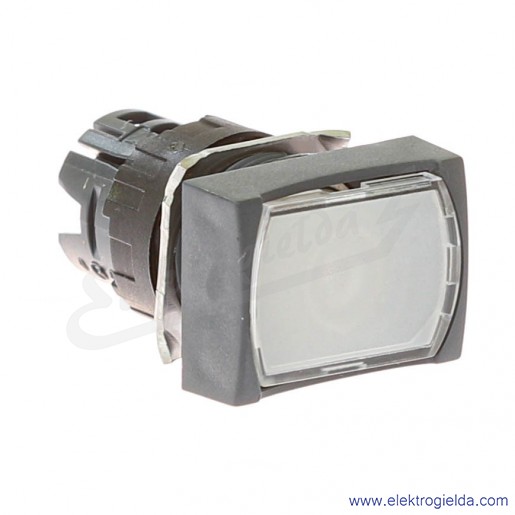 Napęd przycisku ZB6DW1 biały prostokątny, z mozliwością podświetlenia, fi 16mm