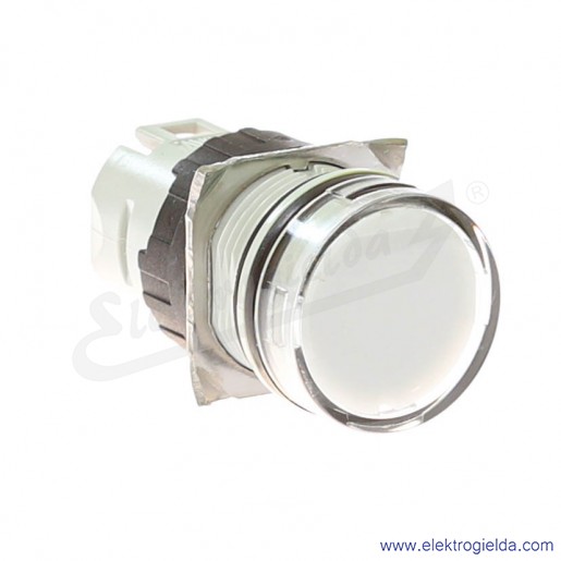 Gł&oacute;wka lampki ZB6AV1 Biała okrągła, fi 16mm, IP65