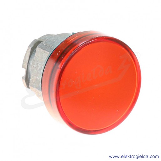 Gł&oacute;wka lampki ZB4BV043 czerwona metalowa, do podświetlenia LED, IP66