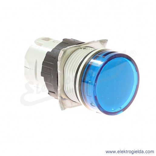Gł&oacute;wka lampki ZB6AV6 niebieska okrągła, fi 16mm, IP65