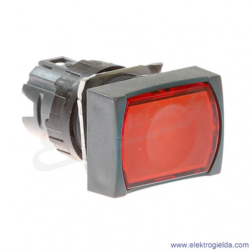Napęd przycisku ZB6DF4 czerwony prostokątny, podświetlany, bistabilny, fi 16mm, IP65