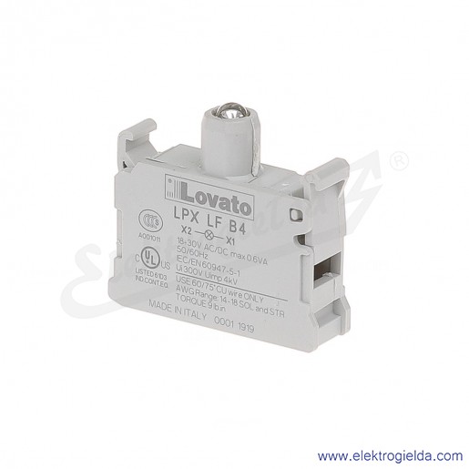 Moduł LED LPX LFB3 czerwony 12-30VAC/DC światło pulsujące, pod przycisk