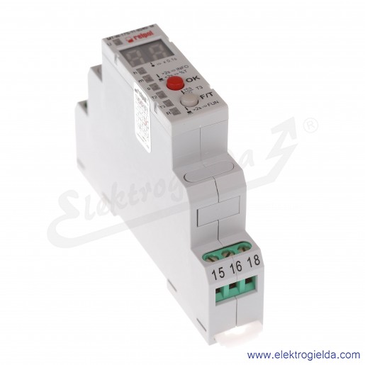 Przekaźnik czasowy wielofunkcyjny MT-W-17S-11-9240-M 1P 12...240VAC/DC z niezależną nastawą czasów T1, T2, T3, 25 funkcji, wyświ