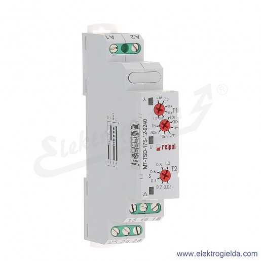 Przekaźnik czasowy jednofunkcyjny MT-TSD-17S-12-9240 2P 12...240VAC/DC, funkcja GWIAZDA-TRÓJKĄT