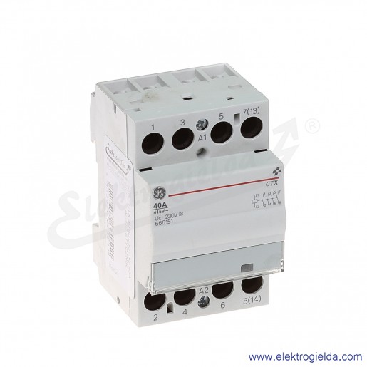 Stycznik modułowy CTX 40 40 230 U 40A 4NO 230V AC/DC
